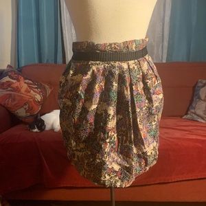 Short Pleated Multicolor Skirt S